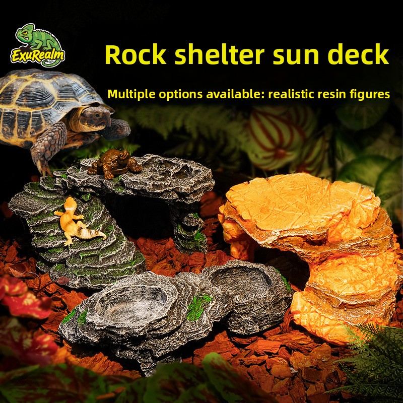 Aquarium Marine Rock - Nascondiglio in Resina per Rettili –