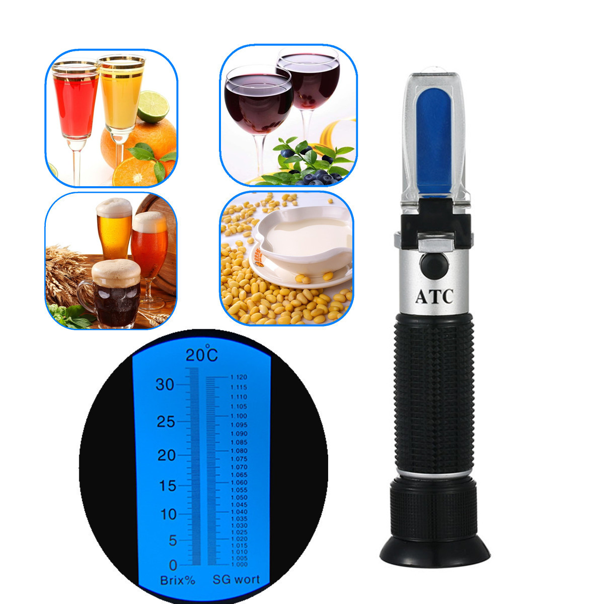Marine Aquarium Refractometer - Rifrattometro 0-32% Brix Birra Mosto SG
