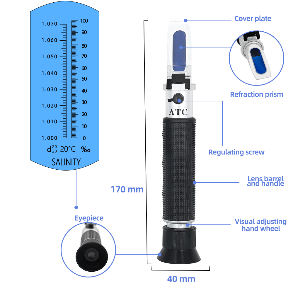 Rifrattometro di salinità port - Marine Aquarium Refractometer recensione e prezzo